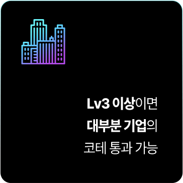 Lv3 ÀÌ»óÀÌ¸é ´ëºÎºÐ ±â¾÷ÀÇ ÄÚÅ× Åë°ú °¡´É